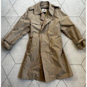 Eastern Mountain Sports Vintage Men's 80s/90s Tan Trench Coat Down Lining Sz LRG